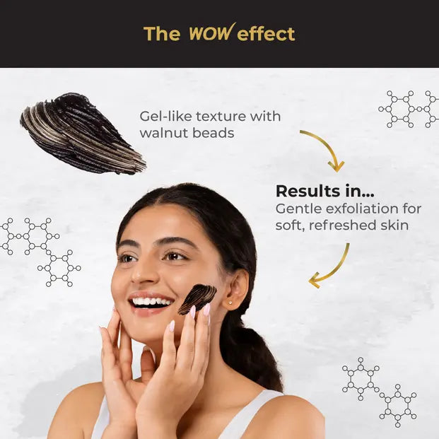 Activated Charcoal Face Scrub For Exfoliation Oil Control Deep Cleansing 100ml