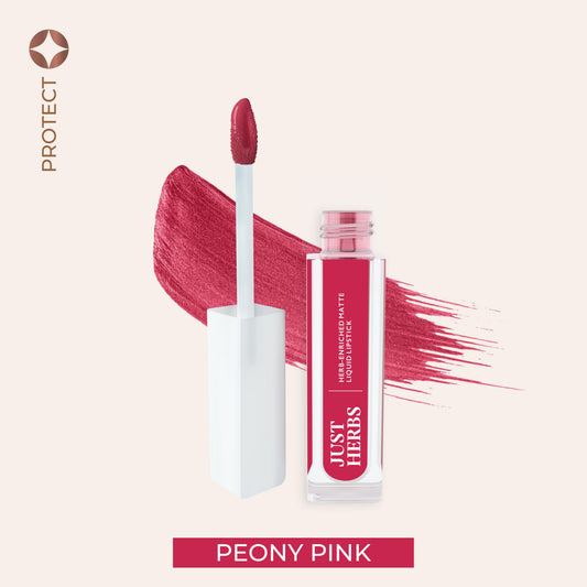 【Just Herbs】 Herb-enriched Matte Liquid Lipstick 06 Peony Pink