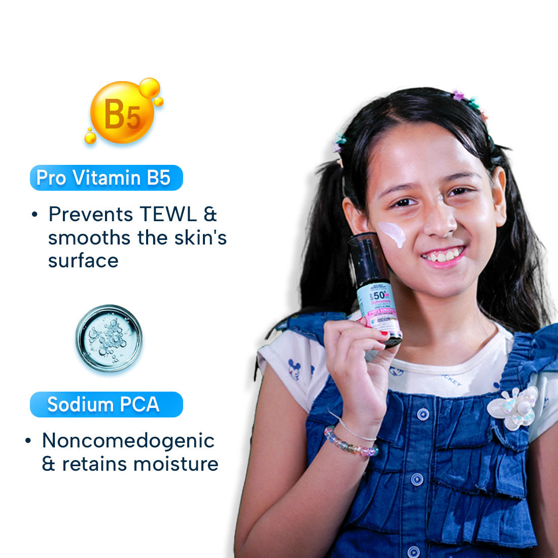 Schoolers SPF 50 PA+++, Kids Sports Mineral Watery Sunscreen Boys & Girls, No White Cast, Water Resistant 180 Mins, Tinosorb M + Parsol TX 50ml