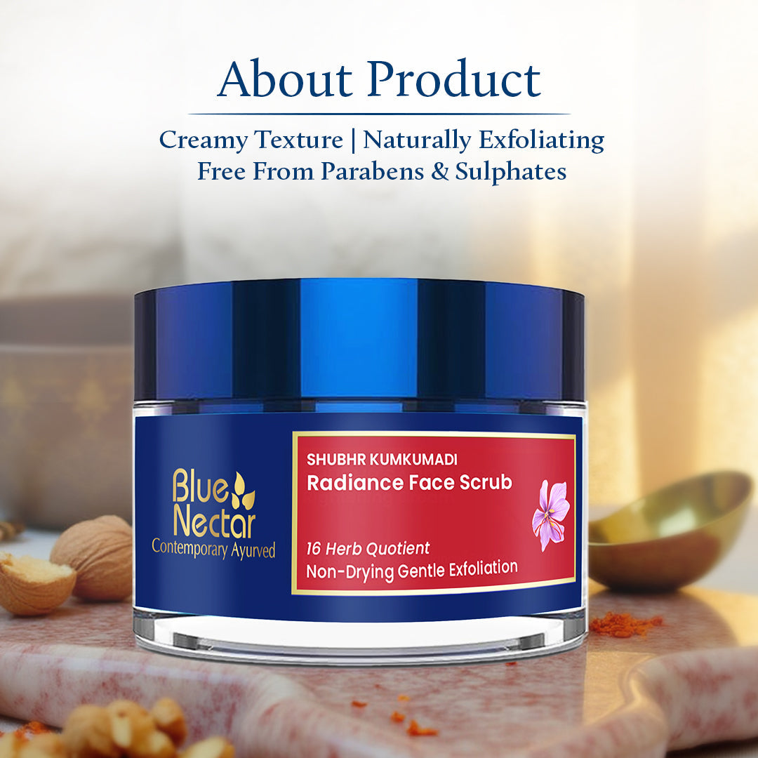 Shubhr Kumkumadi Natural Face Scrub for Glowing Skin (16 Herbs, 50g) 50g