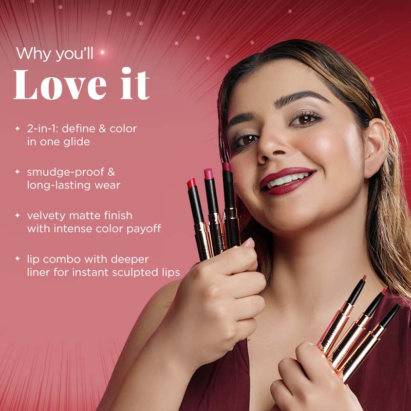 TWIN FLAME- LIPSTICK & LIP LINER DUO