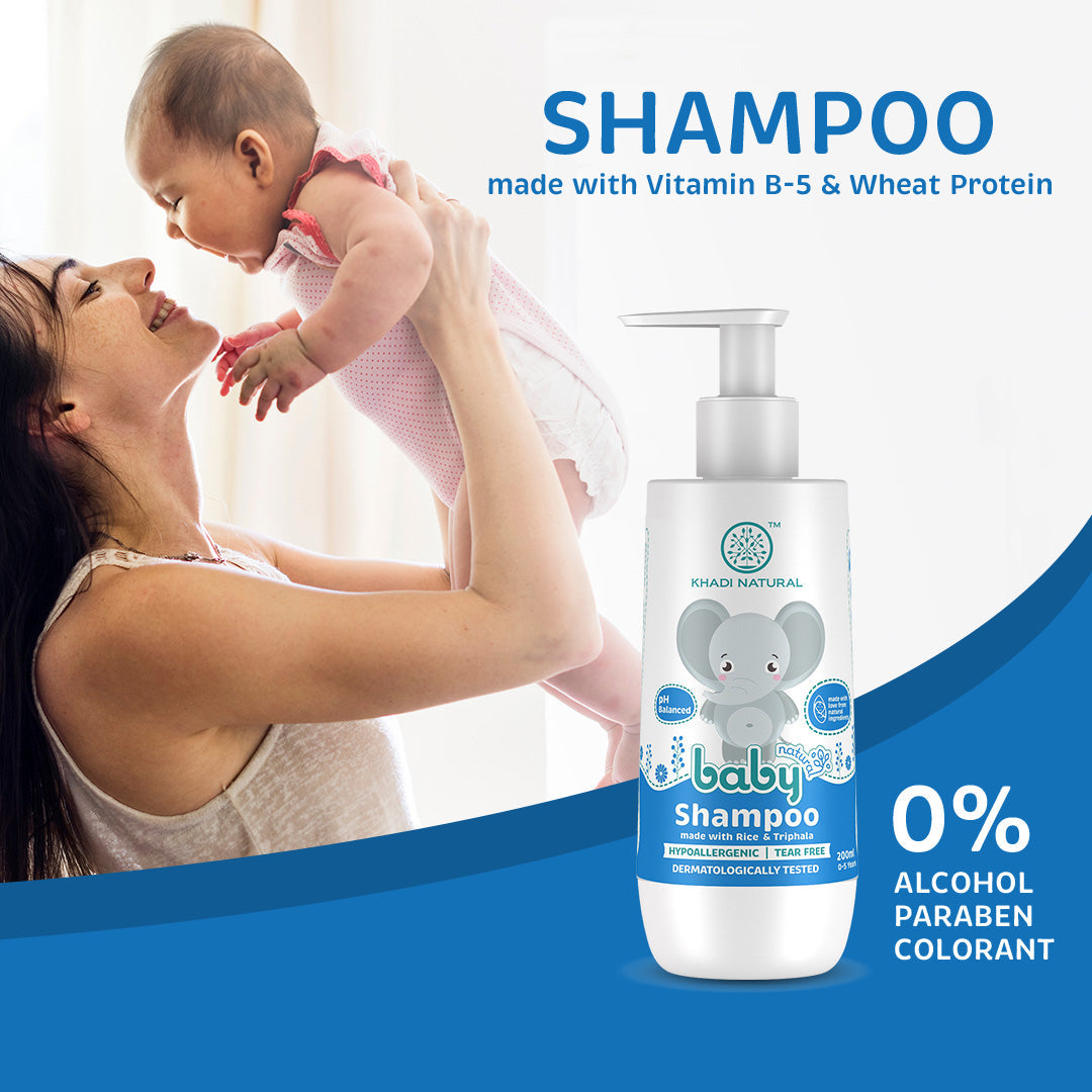 Baby Hair Cleanser Made with Rice and Triphala, Tear-free Baby Shampoo 200ml