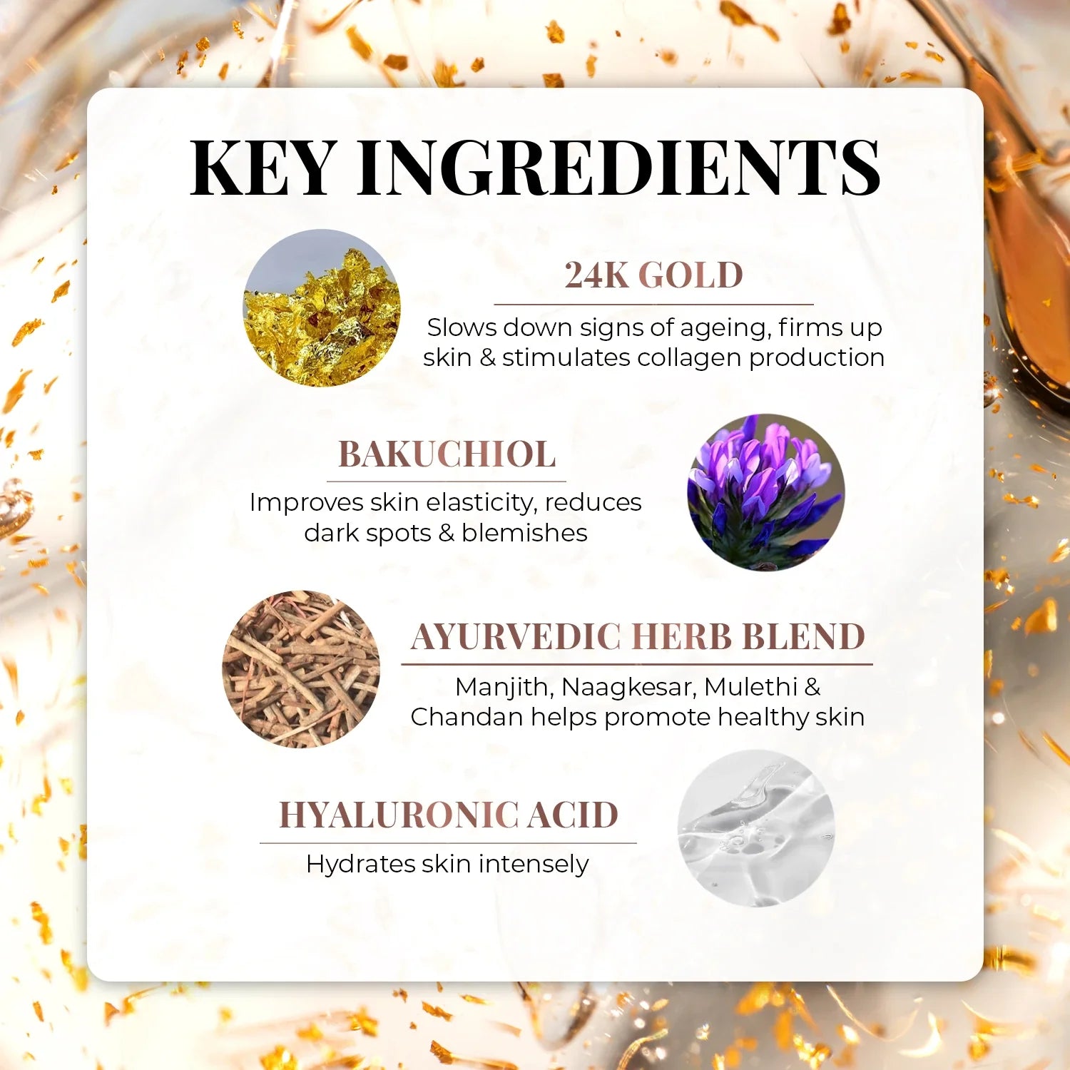 24K Gold & Bakuchiol Deep Nourishing Face Serum 30ml