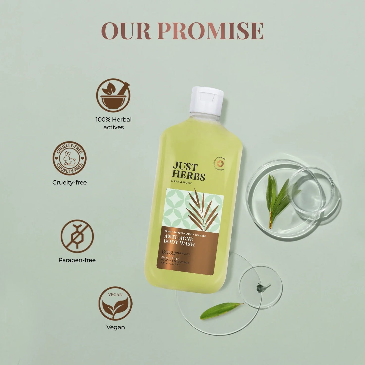 Tea Tree Anti-acne Body Wash with Plant Salicylic Acid 300ml