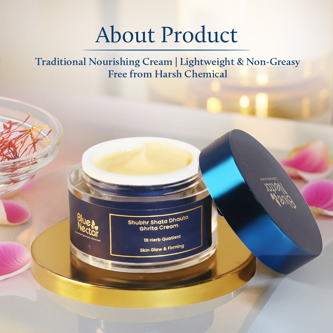 Women's Shata Dhauta Ghrita Face Cream for Skin  Glow & Firming(19 herbs, 50g) 50g