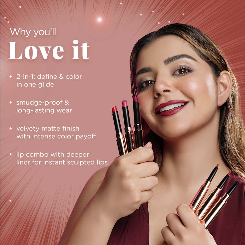 TWIN FLAME- LIPSTICK & LIP LINER DUO