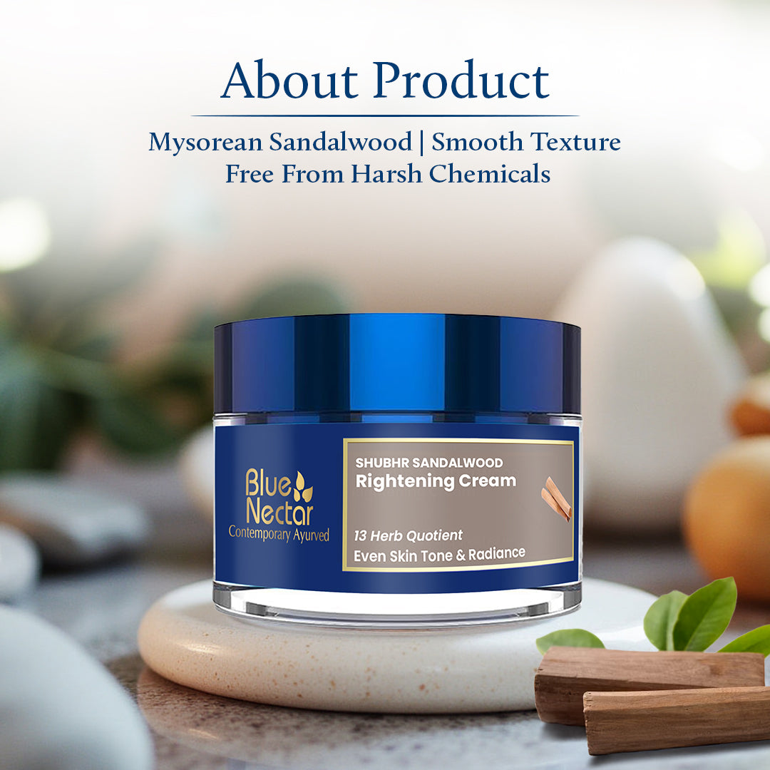 Shubhr Sandalwood Skin Rightening Cream for Women (13 Herbs, 50g) 50g