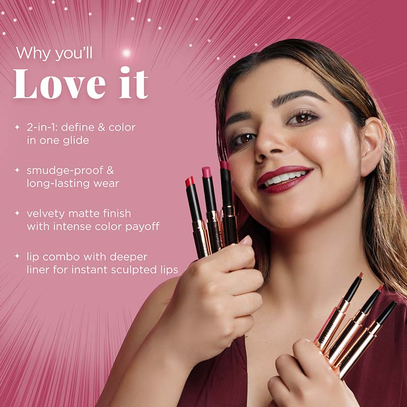 TWIN FLAME- LIPSTICK & LIP LINER DUO