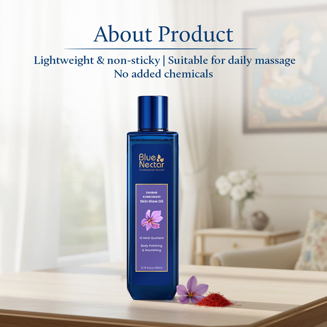 Shubhr Kumkumadi Body Oil for Glowing Skin | Body Polishing & Nourishing (12Herbs) 200ml