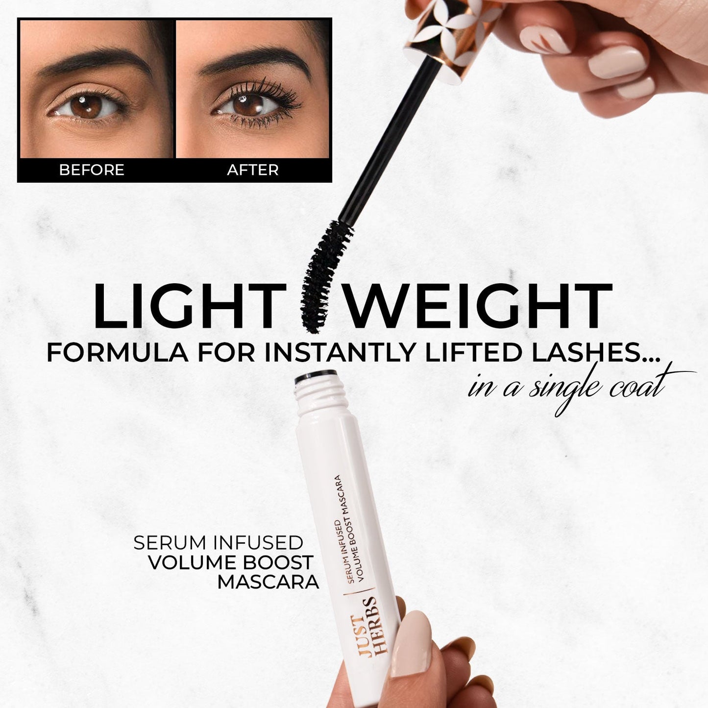 Serum-infused Volume Boost Mascara with Castor Oil and Coconut Oil 8ml