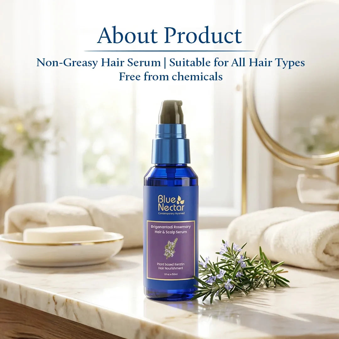 Rosemary Advanced Hair Growth Serum for Dry & Frizzy Hair with Plant Based Keratin (17 Herbs, 50ml) 50ml
