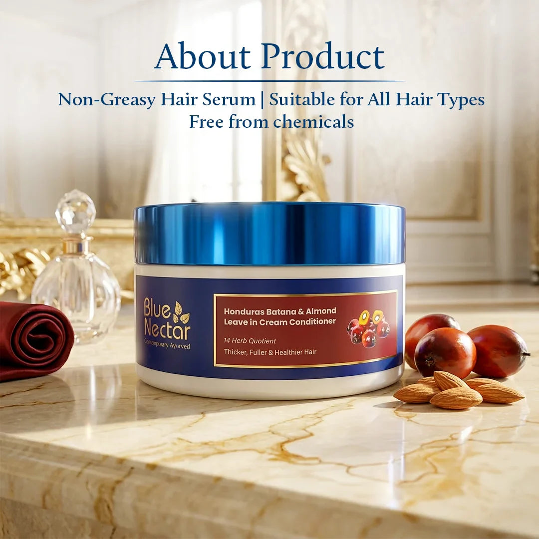 Batana & Almond Leave-In Conditioner for Soft, Smooth, and Manageable Hair (14 Herbs, 200g) 200g