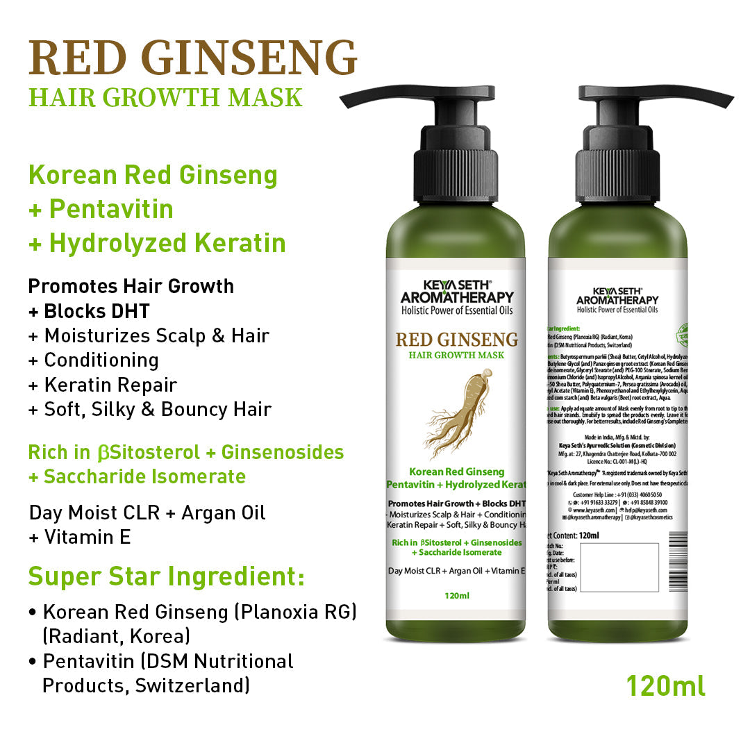 Surama's Hair Care Ritual – Korean Red Ginseng Serum, Alopex Penta Active 10 Serum, Red Ginseng Shampoo & Red Ginseng Mask for Scalp Health & Hydration