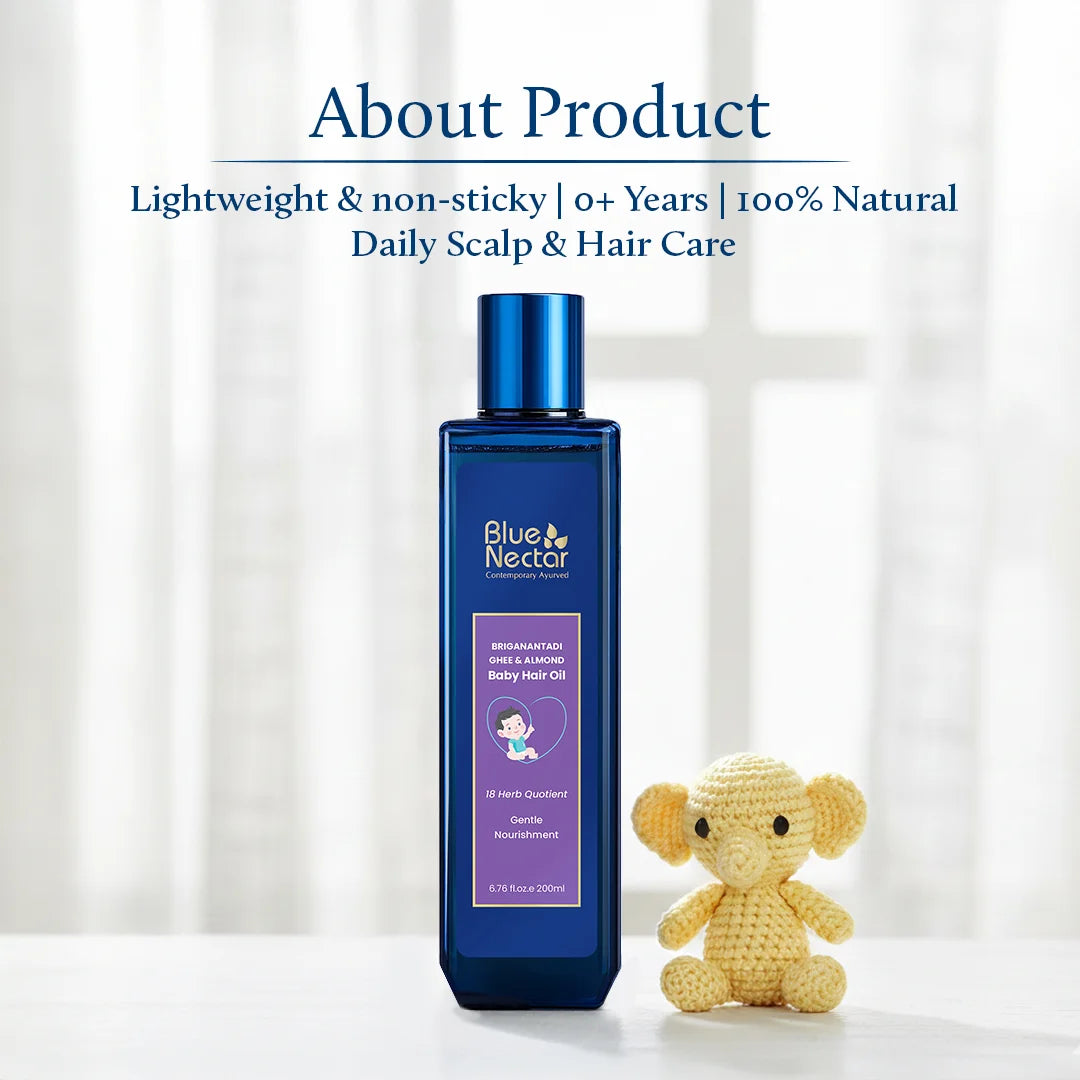 Baby Hair Oil with Ghee for Nourishment and Baby Hair Growth(18 Herbs) 200ml