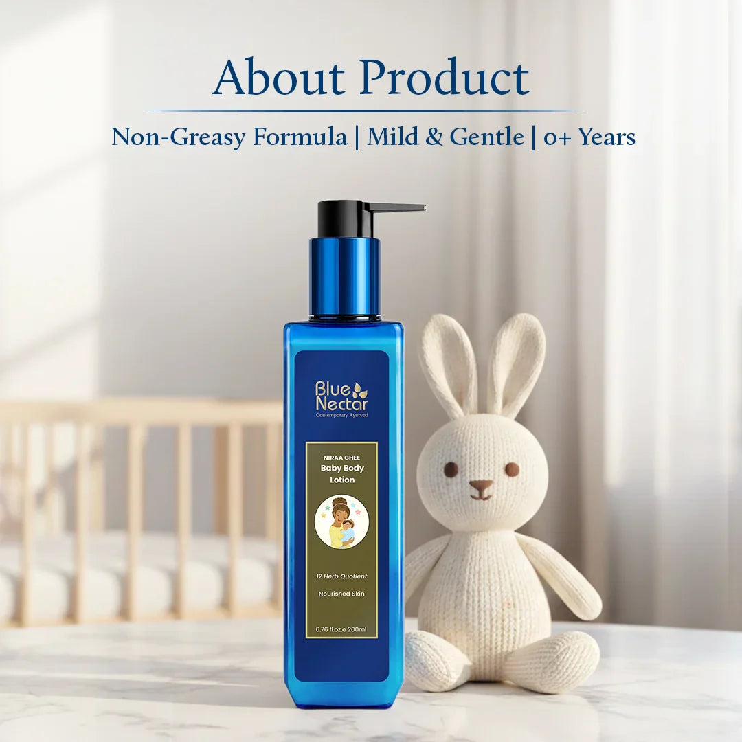 Niraa Baby Body Lotion with Natural Ghee for Nourished Skin (12 herbs) 200ml