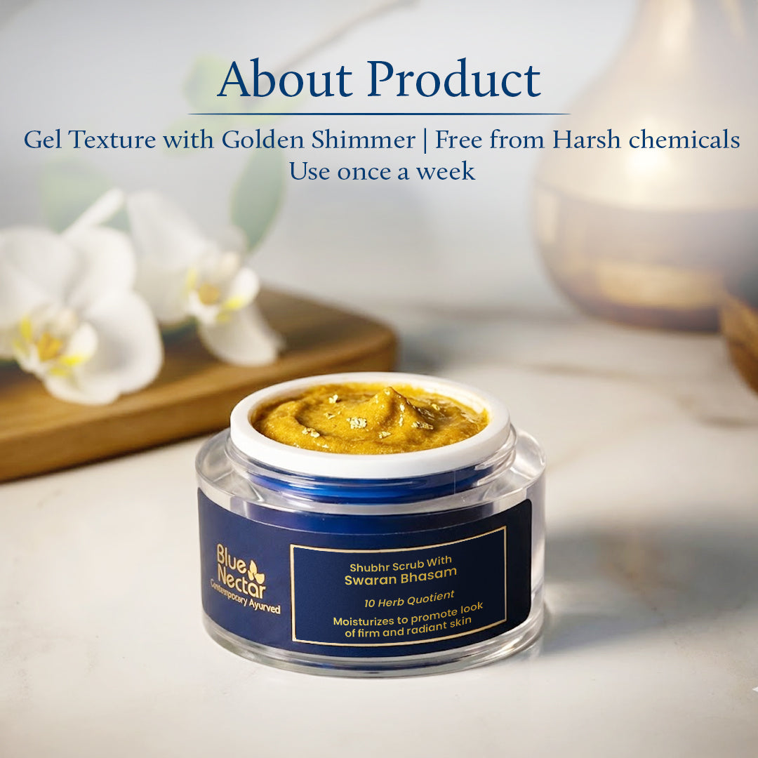 Gold Face Scrub for Glowing Skin with Walnut & Kumkumadi (12 herbs, 50g) 50g