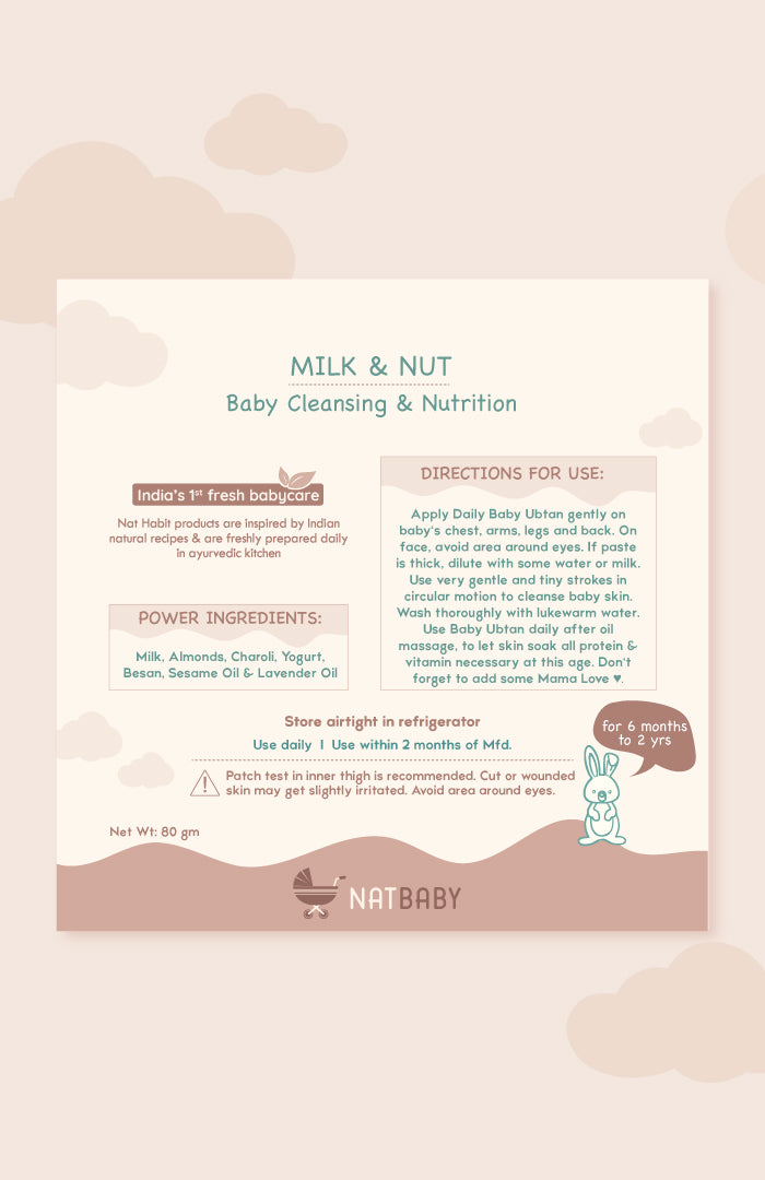 Fresh Baby Daily Ubtan - Milk & Nut 80g × 2個