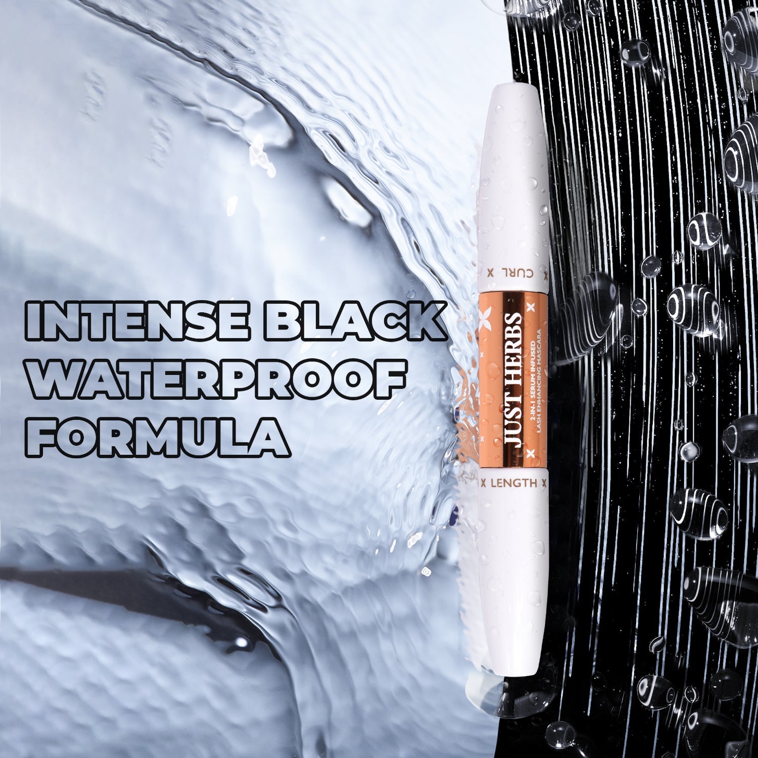 2-in-1 Serum-infused Lash Enhancing Mascara with Castor Oil and Coconut Oil 8g