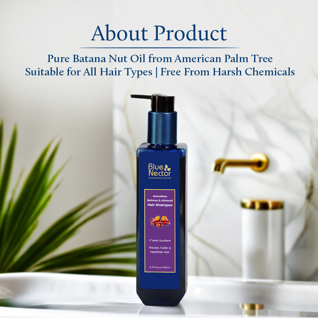 Batana & Almond Hair Shampoo for Hair Growth (17 herbs, 200ml) 200ml