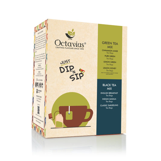6 Assorted Black & Green Teas - 100 Teabags Economy Pack 100teabags