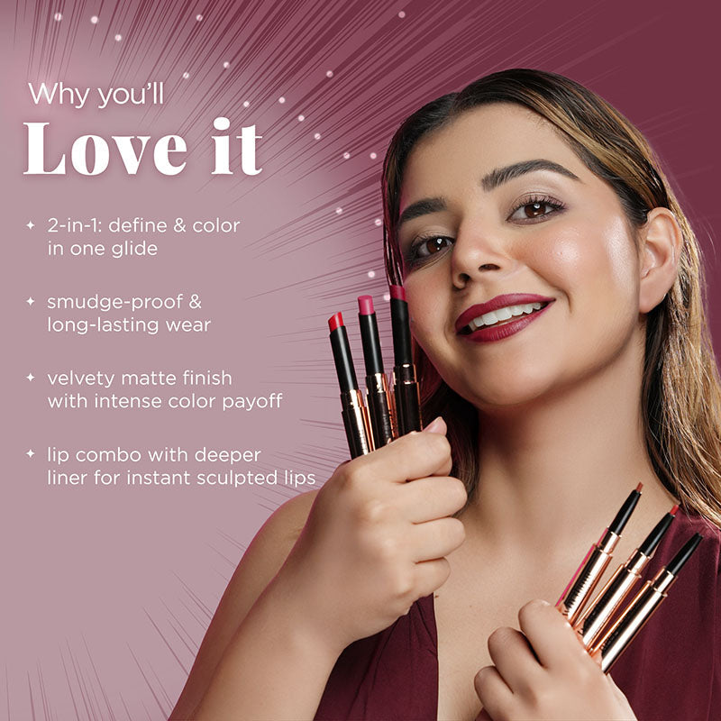 TWIN FLAME- LIPSTICK & LIP LINER DUO