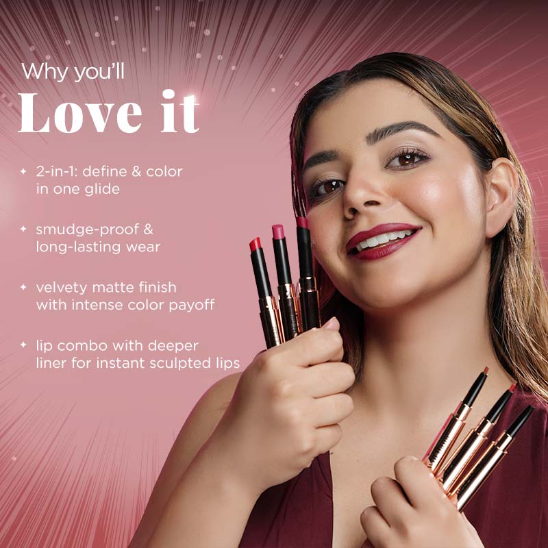 TWIN FLAME- LIPSTICK & LIP LINER DUO