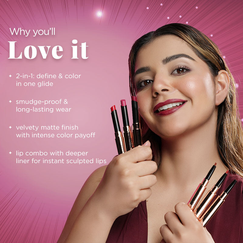 TWIN FLAME- LIPSTICK & LIP LINER DUO