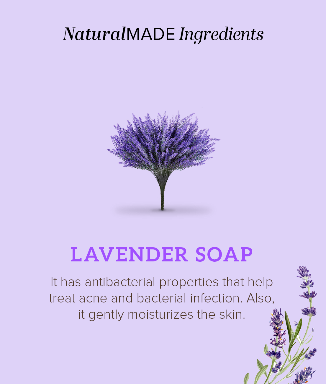 Herbal Pure Lavender Soap Combo Pack Of 5 125gm Each