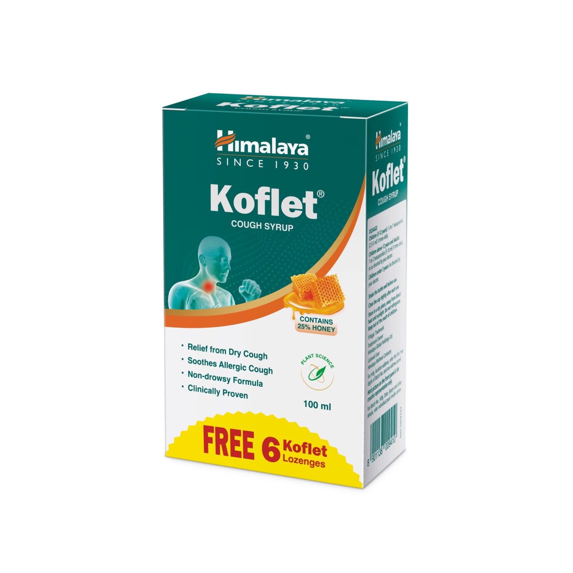 KOFLET SYRUP 100 ML + 6 LOZENGES FREE 100ml