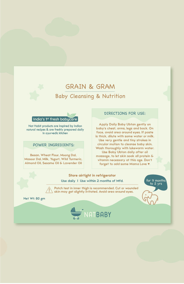 Fresh Baby Daily Ubtan - Grain & Gram 80g × 2パック