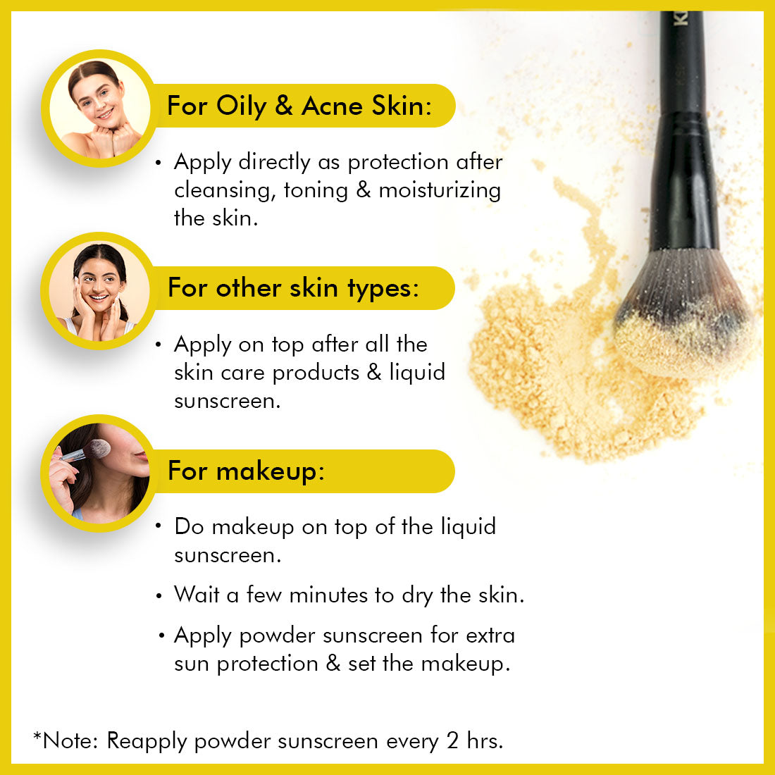 Umbrella Sunscreen Advanced Protection Kit SPF 60 Solution + SPF 50 Powder for Ultimate Sun Defence & Matte Finish 150ml