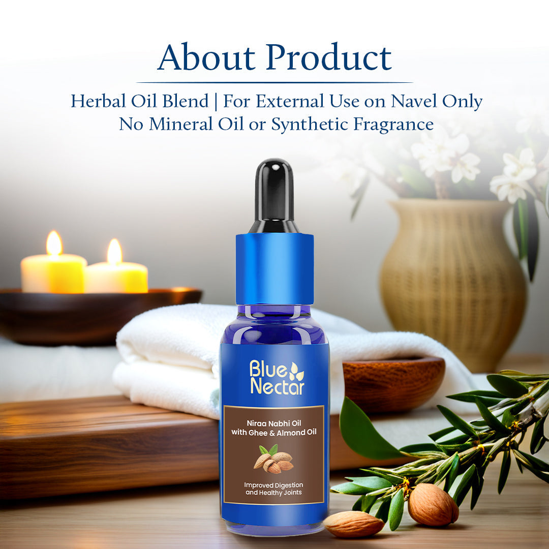 Nabhi Oil with Ghee & Almond Oil for Skin Glow, Improved Digestion & Healthy Joints (21 Herbs) 30ml