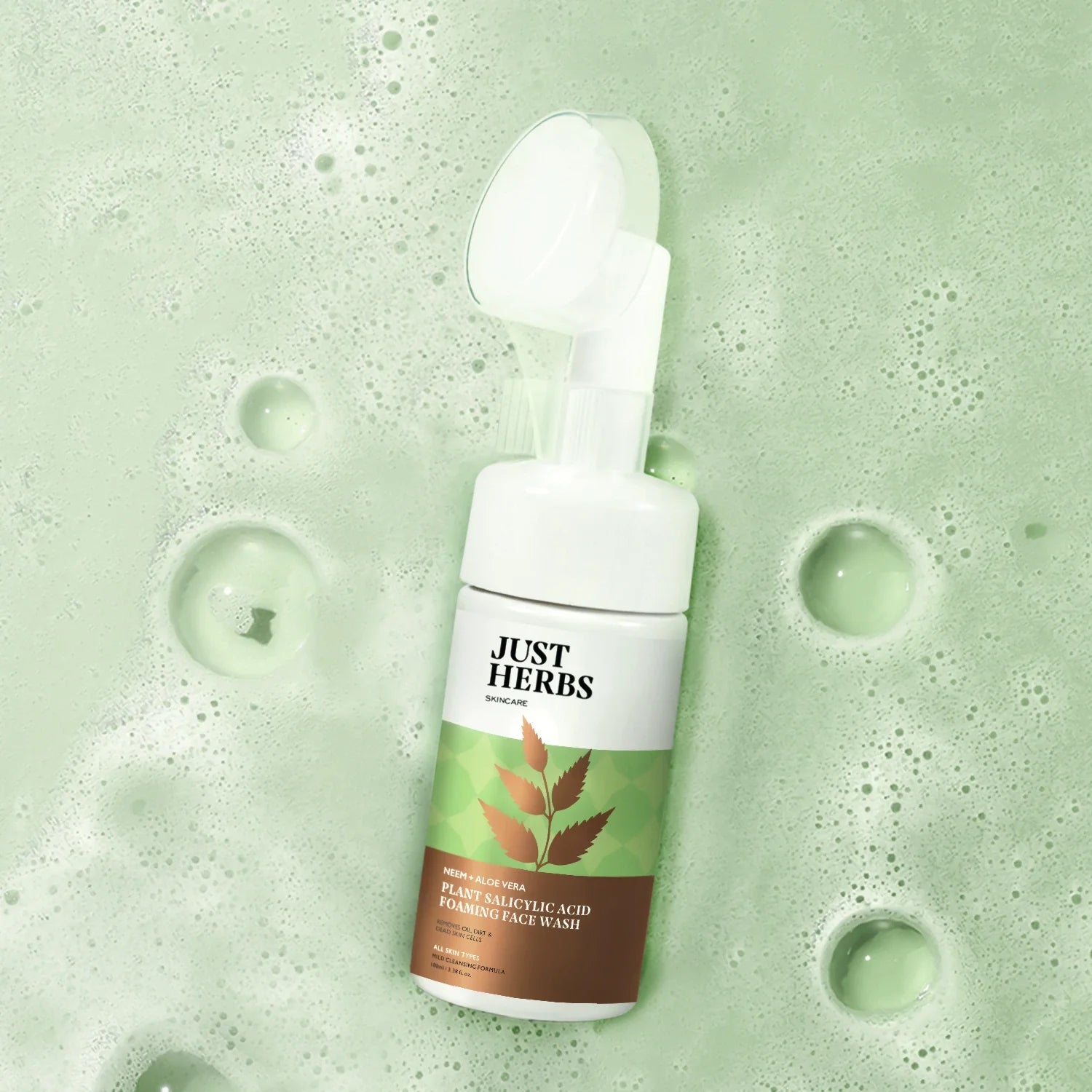 Plant Salicylic Acid Foaming Face Wash with Neem & Aloe Vera 100ml