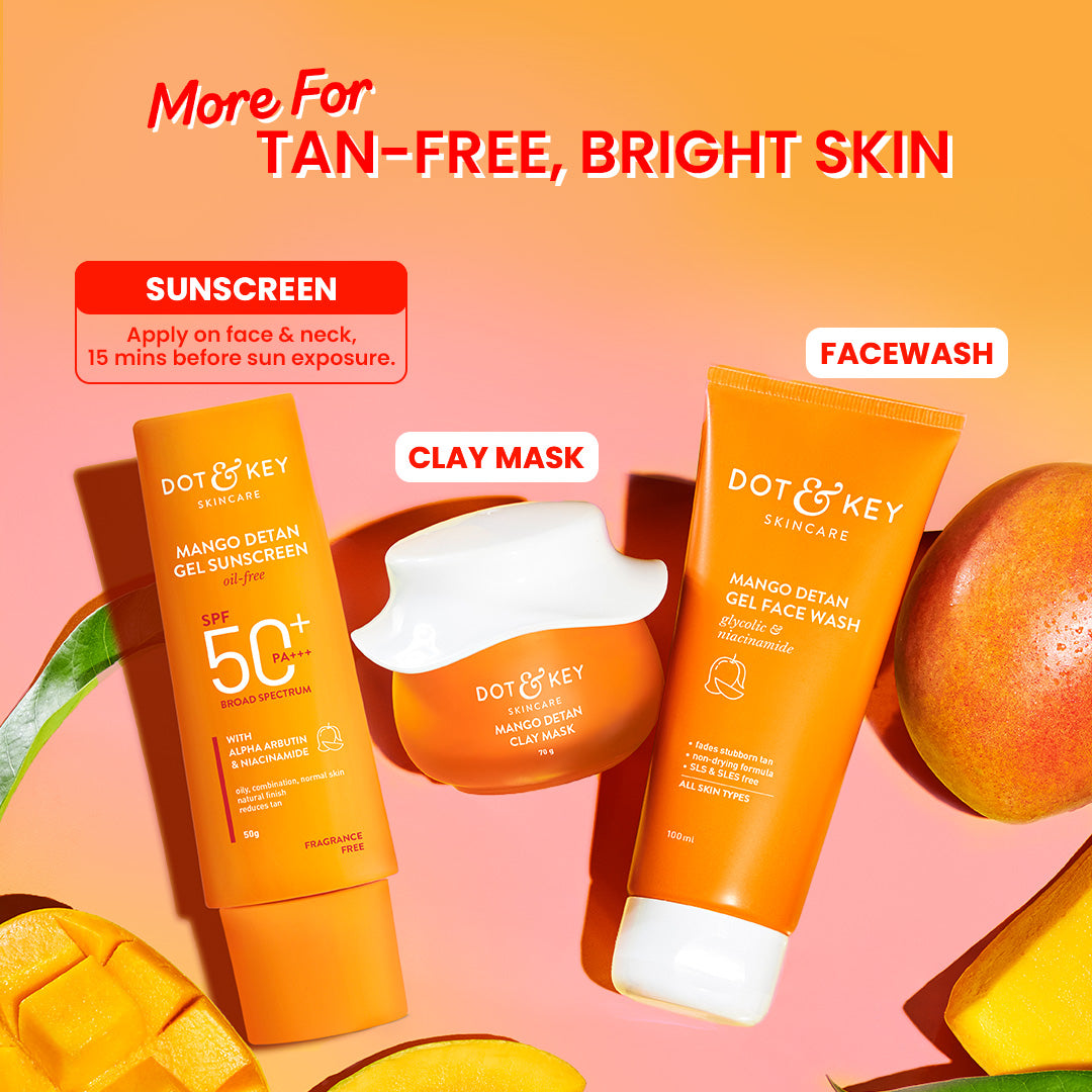Mango Detan Sunscreen, In-Vivo Tested SPF 50+ PA++++ 50g