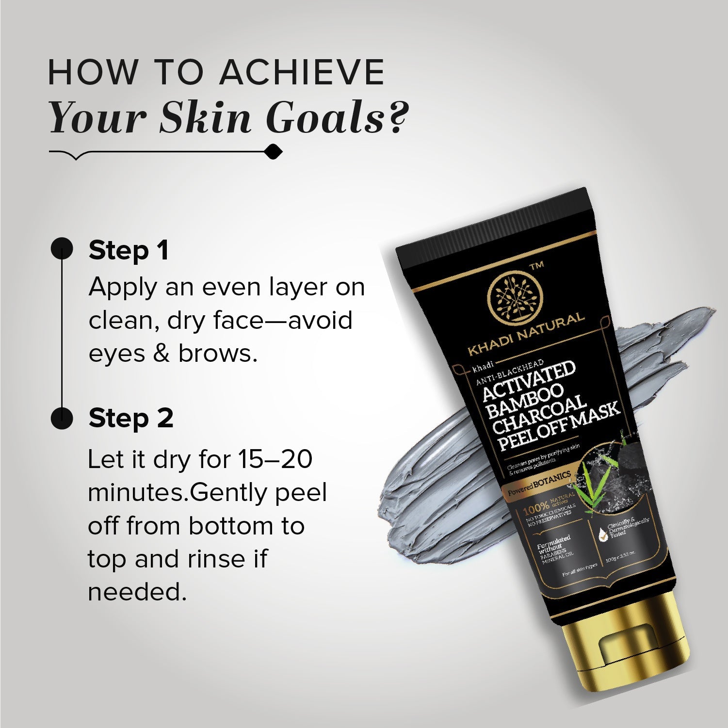 Activated Bamboo Charcoal Peel Off Mask 100gm