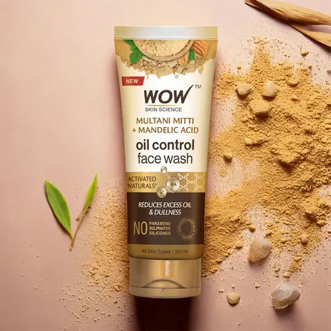 【WOW Skin Science】 Purifying Multani Mitti Face Wash For All Skin Types Controls Excess Oil Brightens Purifies Skin Fac｜ムルタニミッティ フェイスウォッシュ オイルコントロール｜100 ML