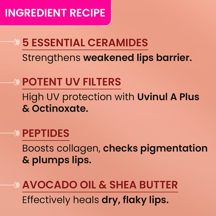 Ceramide + Peptide Lip Balm In-Vivo Tested SPF 50+ PA+++ 