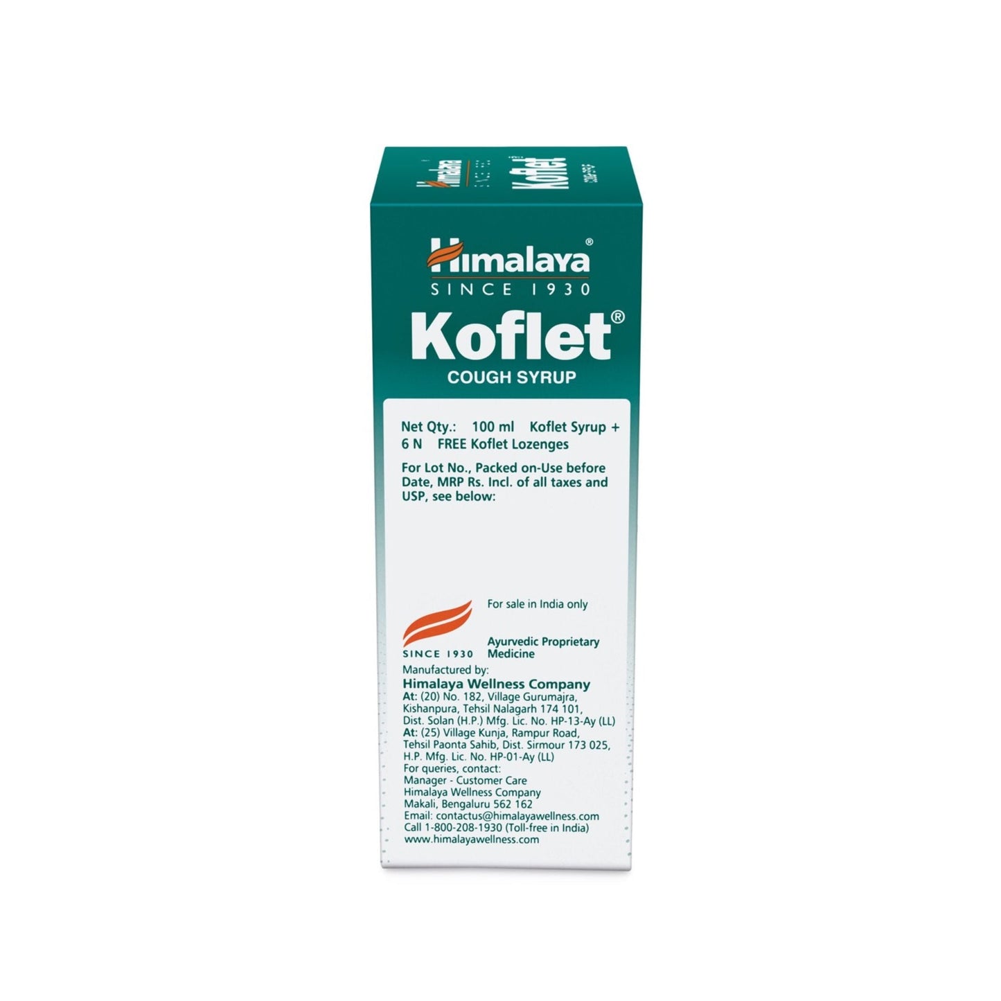 KOFLET SYRUP 100 ML + 6 LOZENGES FREE 100ml