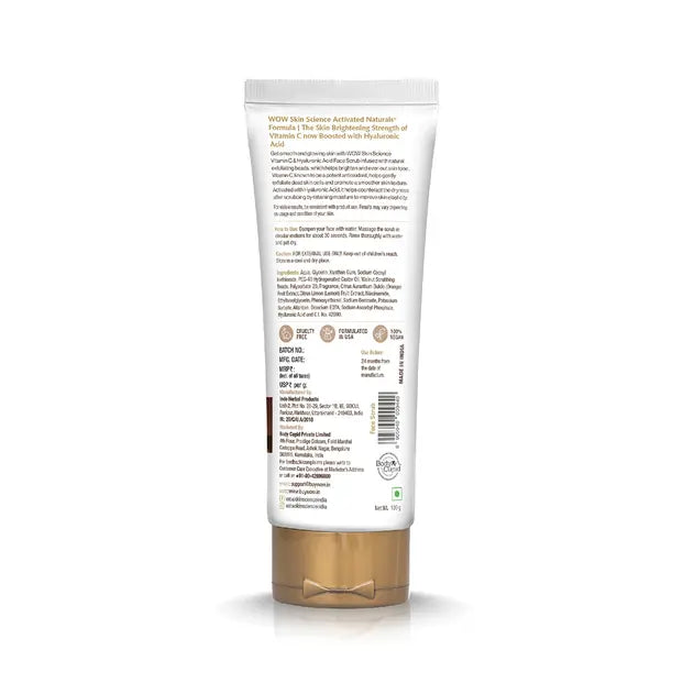 Vitamin C + Hyaluronic Acid Exfoliating Face Scrub Brightening & 150ml