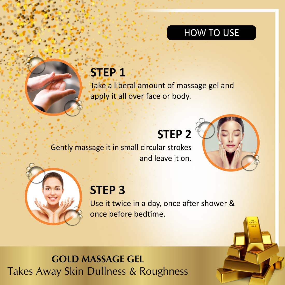 Gold Massage Gel Pack of 2 500g x 2
