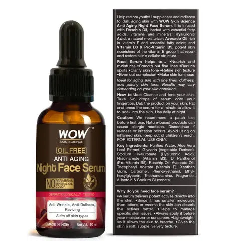 Wow Skin Science Anti Aging Night Face Serum 50 Ml 50ml
