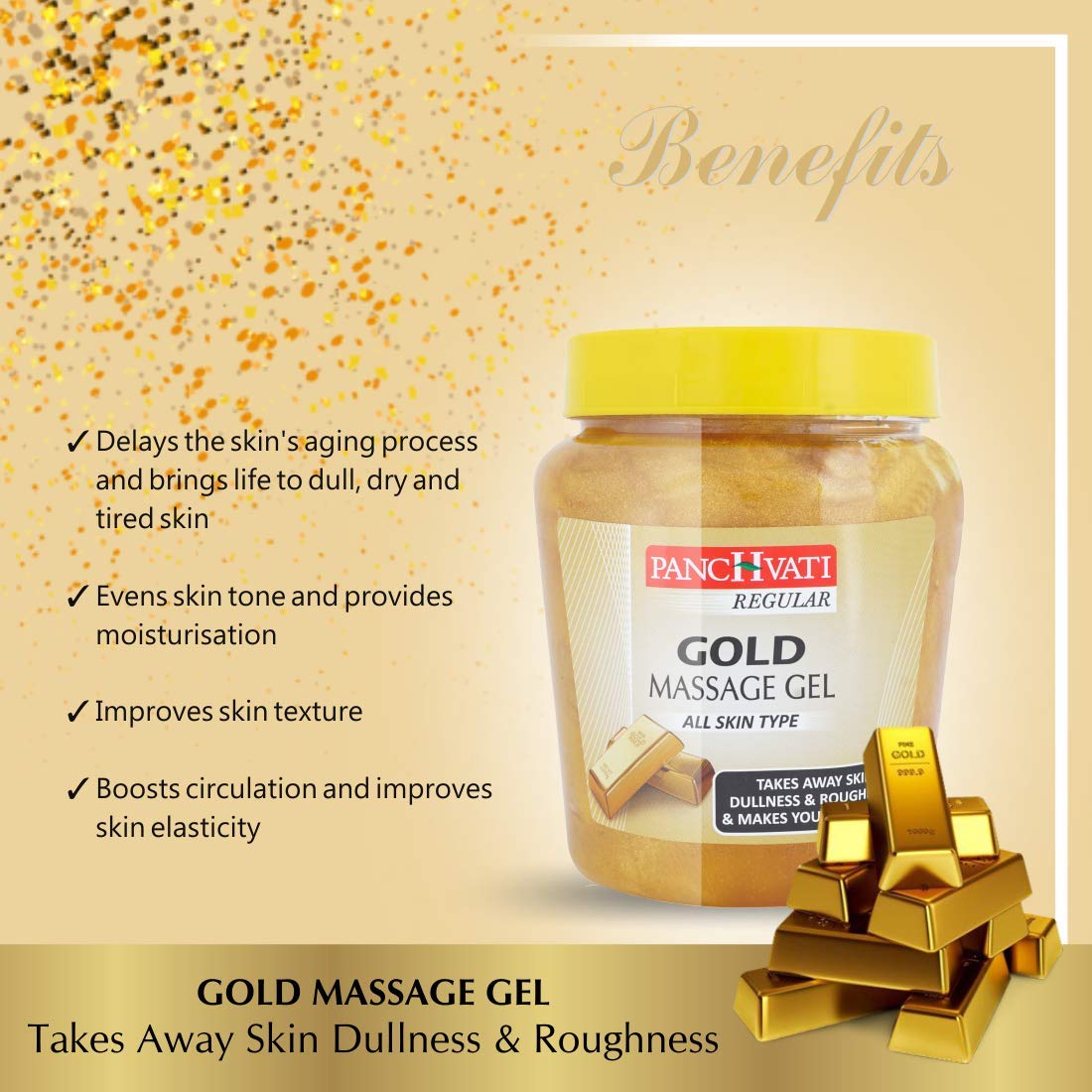 Gold Massage Gel Pack of 2 500g x 2