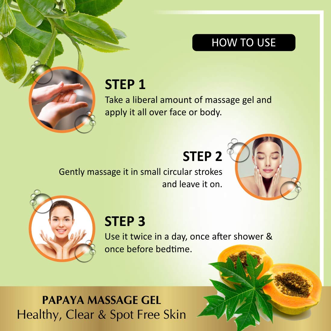 Papaya Massage Gel 500g x 2