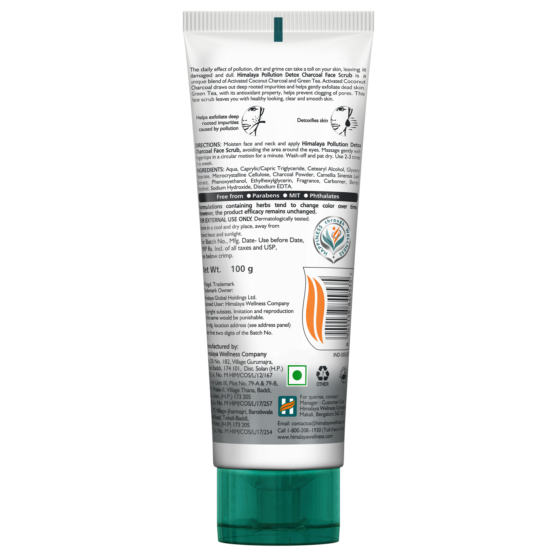 Himalaya Pollution Detox Charcoal Face Scrub 50g