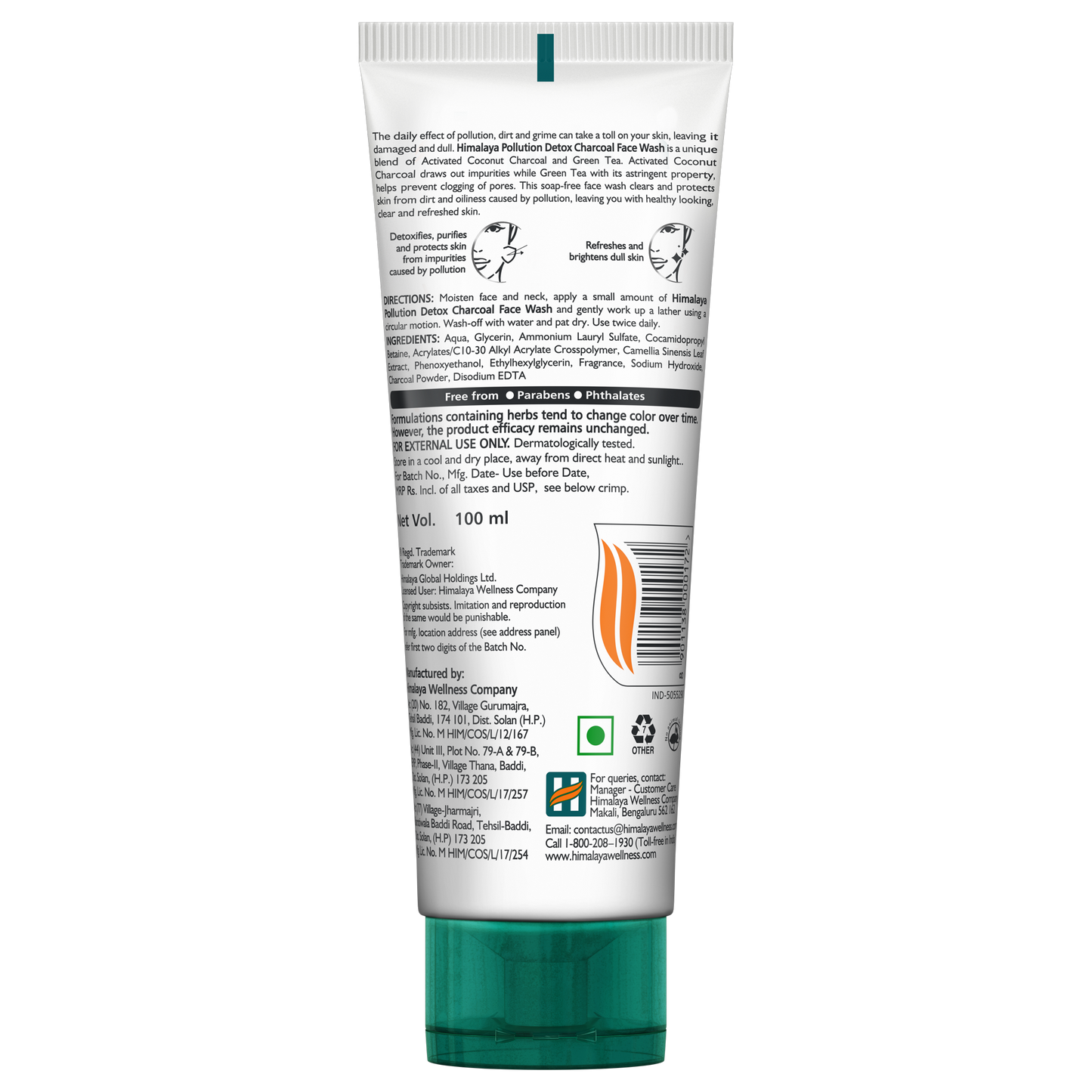 Himalaya Pollution Detox Charcoal Face Wash 100ml
