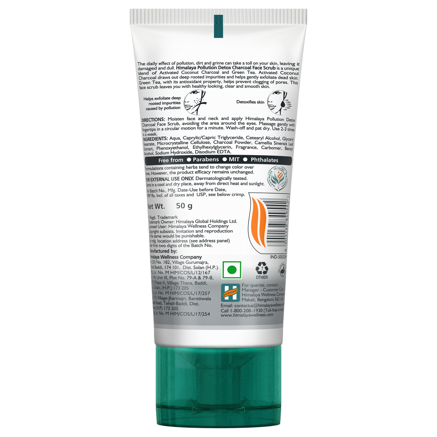 Himalaya Pollution Detox Charcoal Face Scrub 50g