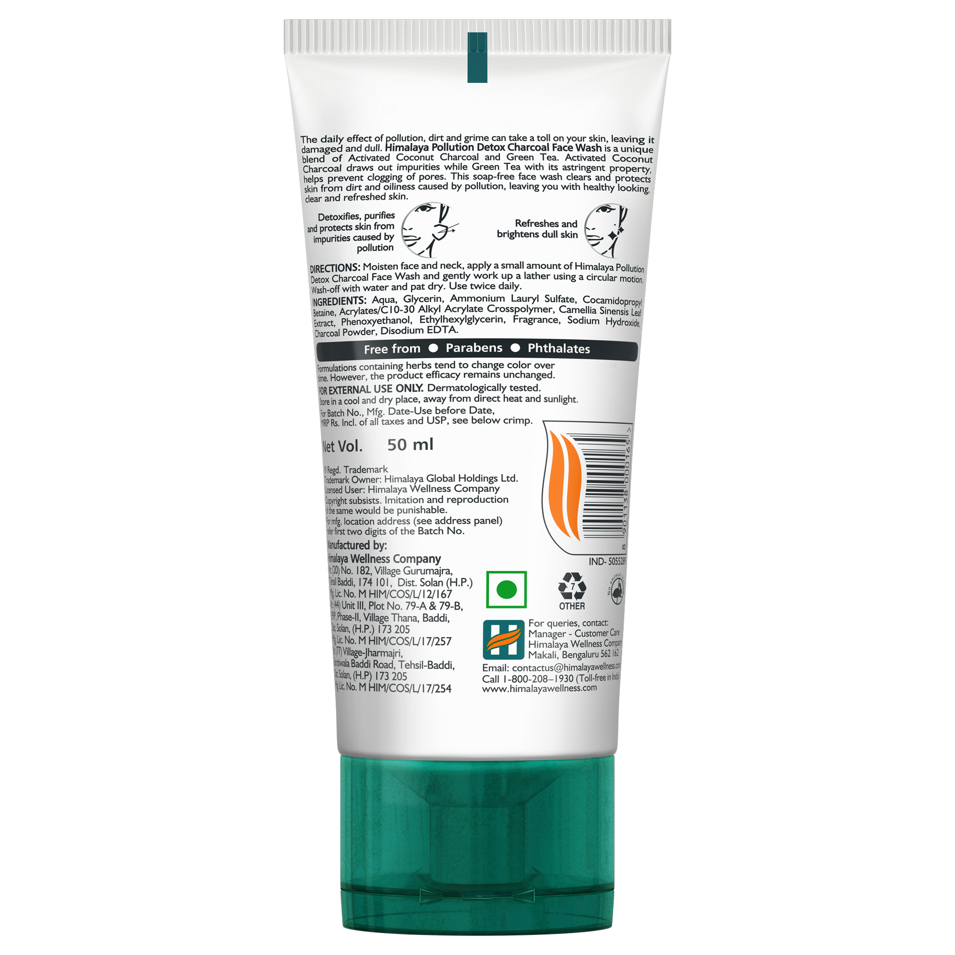 Himalaya Pollution Detox Charcoal Face Wash 50ml
