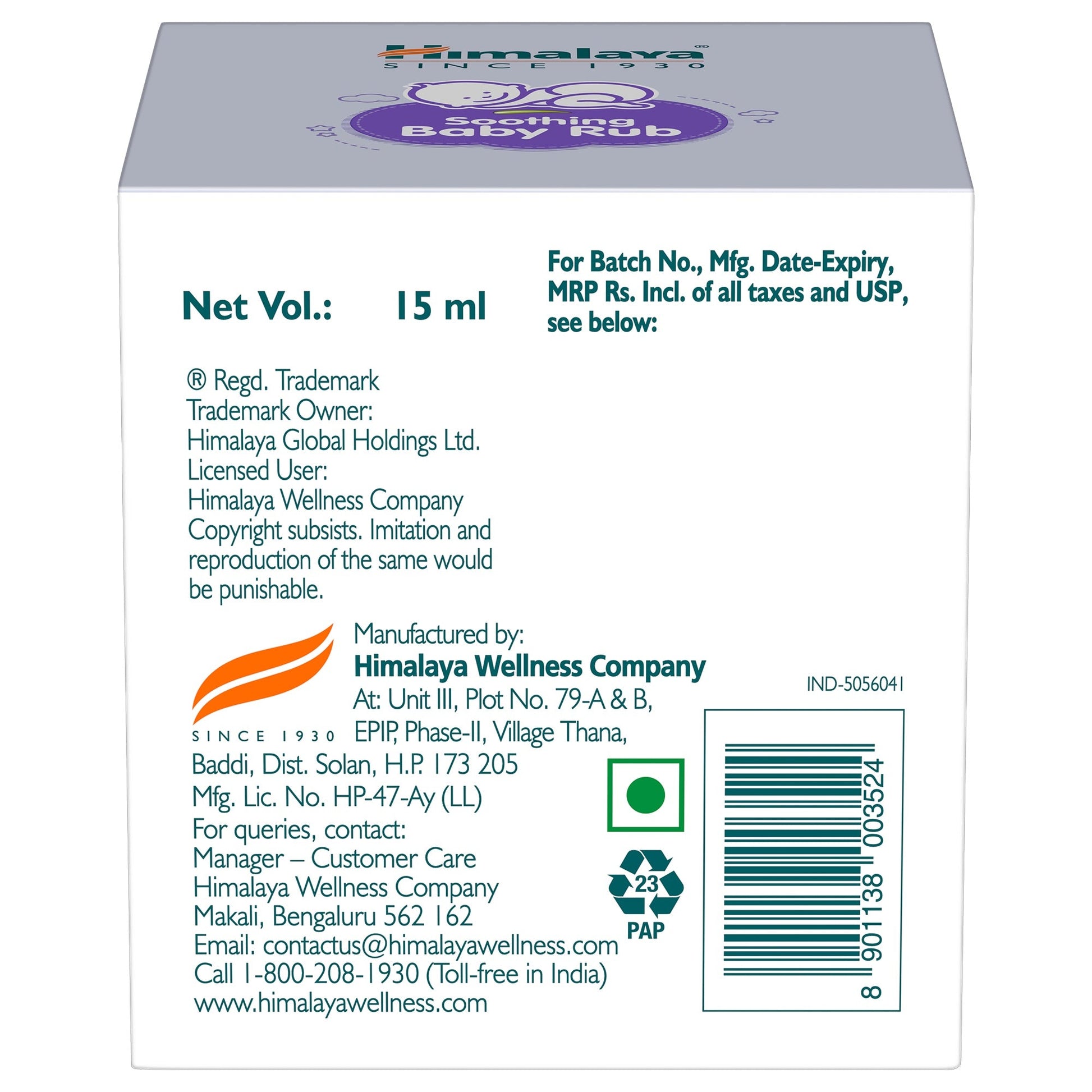 Soothing Baby Rub 50ml
