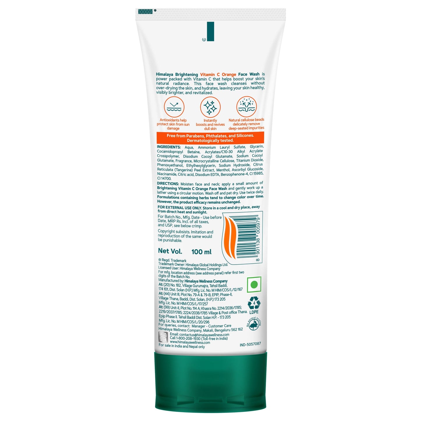 Himalaya Brightening Vitamin C Orange Face Wash 50ml