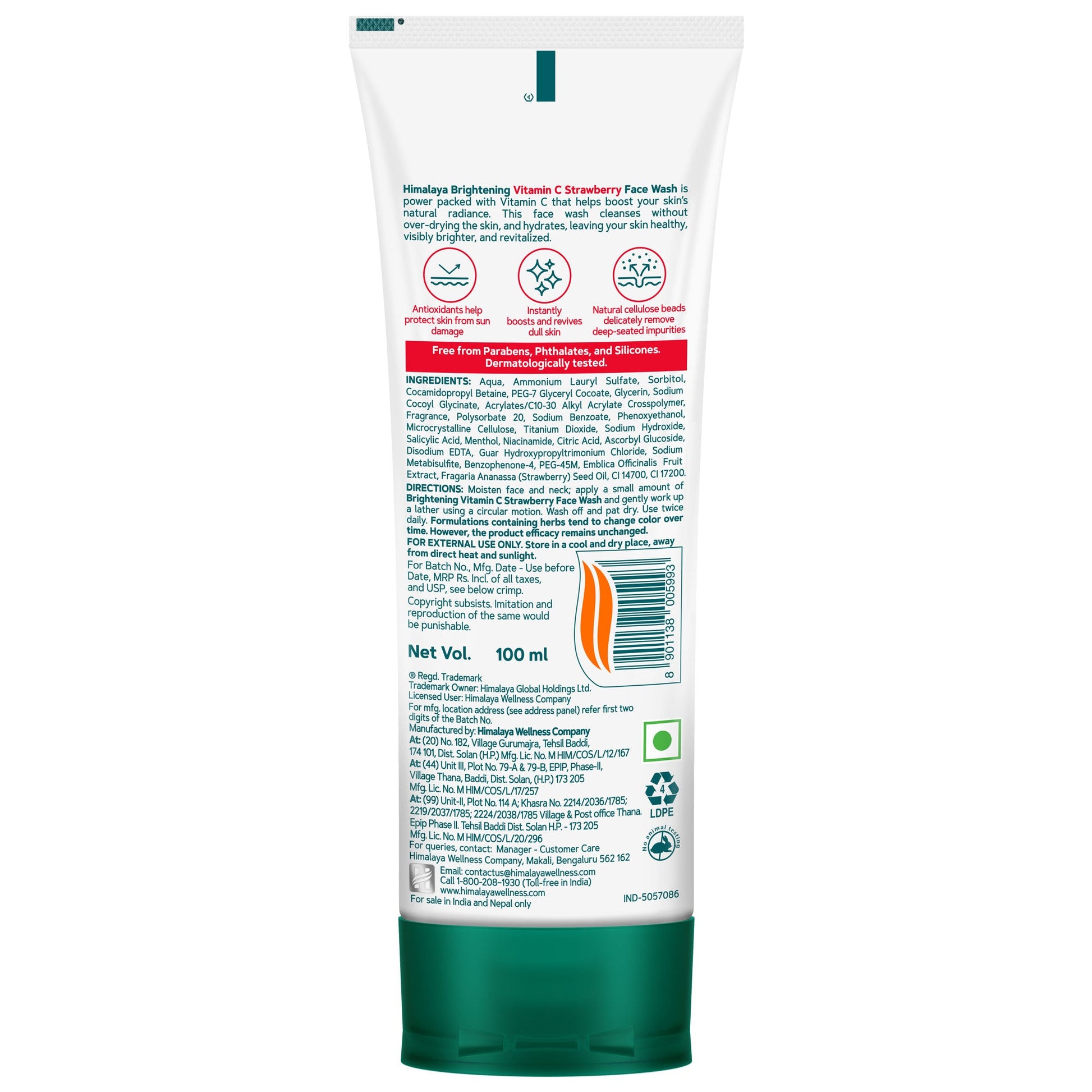 Himalaya Brightening Vitamin C Strawberry Face Wash 50ml